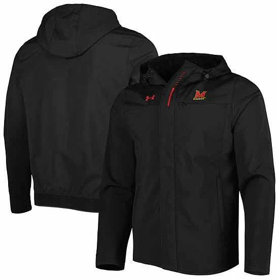 Men's Under Armour Black Maryland Terrapins Swoven Performance Full-Zip Jacket 2 Men's Under Armour Black Maryland Terrapins Swoven Performance Full-Zip Jacket - Image 2