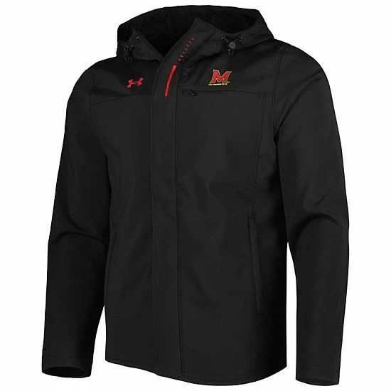 Men's Under Armour Black Maryland Terrapins Swoven Performance Full-Zip Jacket 3 Men's Under Armour Black Maryland Terrapins Swoven Performance Full-Zip Jacket - Image 3