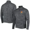 Men's Under Armour Black Maryland Terrapins Tempo Fleece Quarter-Zip Jacket