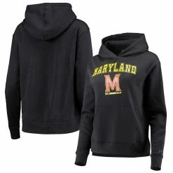 Women's Under Armour Black Maryland Terrapins All Day Team Fleece Pullover Hoodie