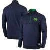 Men's Under Armour Navy Notre Dame Fighting Irish Game Day All Day Fleece Half-Zip Jacket