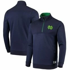 Men's Under Armour Navy Notre Dame Fighting Irish Game Day All Day Fleece Half-Zip Jacket