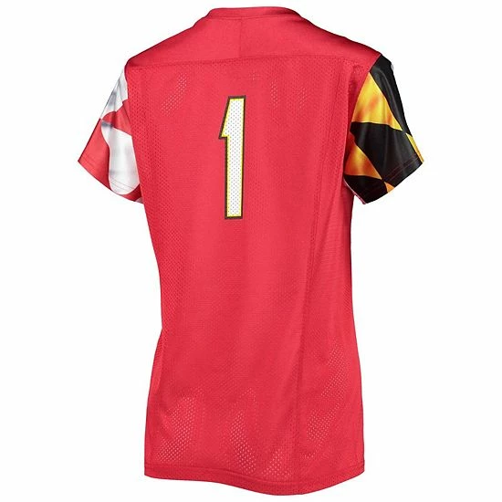 Women's Under Armour #1 Red Maryland Terrapins Replica Jersey 3 Women's Under Armour #1 Red Maryland Terrapins Replica Jersey - Image 3
