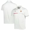 Men's Under Armour White Maryland Terrapins Title Performance Polo