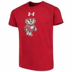 Youth Under Armour Red Wisconsin Badgers 2.0 Logo Tech T-Shirt