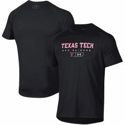 Men's Under Armour Black Texas Tech Red Raiders Lockup Tech Raglan T-Shirt