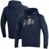Men's Under Armour Navy Navy Midshipmen Alternate School Logo All Day Raglan Pullover Hoodie