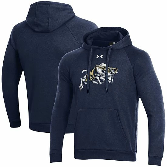 Men's Under Armour Navy Navy Midshipmen Alternate School Logo All Day Raglan Pullover Hoodie 1 Men's Under Armour Navy Navy Midshipmen Alternate School Logo All Day Raglan Pullover Hoodie