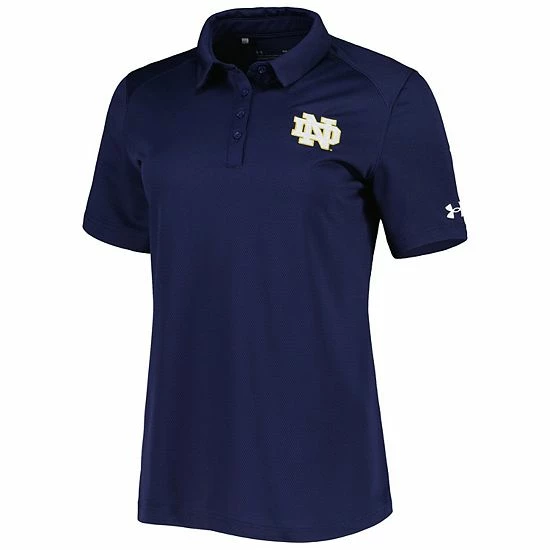 Women's Under Armour Navy Notre Dame Fighting Irish Tech Mesh Performance Polo 3 Women's Under Armour Navy Notre Dame Fighting Irish Tech Mesh Performance Polo - Image 3