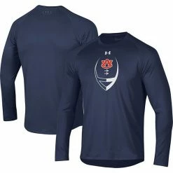Men's Under Armour Navy Auburn Tigers Football Icon Raglan Long Sleeve T-Shirt