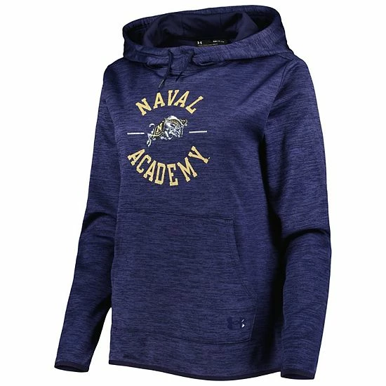 Women's Under Armour Heathered Navy Navy Midshipmen Fleece Pullover Hoodie 3 Women's Under Armour Heathered Navy Navy Midshipmen Fleece Pullover Hoodie - Image 3