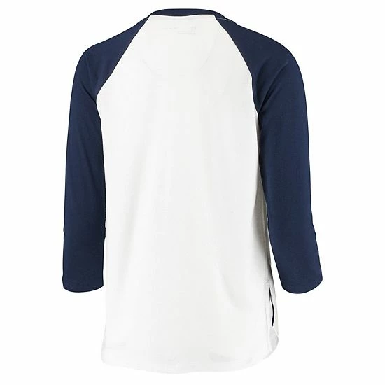 Women's Under Armour White/Navy Auburn Tigers Performance Cotton 3/4-Sleeve Raglan T-Shirt 4 Women's Under Armour White/Navy Auburn Tigers Performance Cotton 3/4-Sleeve Raglan T-Shirt - Image 4