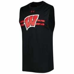 Men's Under Armour Black Wisconsin Badgers Logo Striped Tech Performance Tank Top 6 Men's Under Armour Black Wisconsin Badgers Logo Striped Tech Performance Tank Top -Under Armour SHOP unnamed file 12558
