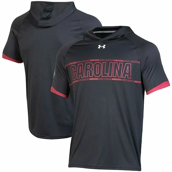 Men's Under Armour Black South Carolina Gamecocks On-Court Basketball Shooting Hoodie Raglan Performance T-Shirt 2 Men's Under Armour Black South Carolina Gamecocks On-Court Basketball Shooting Hoodie Raglan Performance T-Shirt - Image 2
