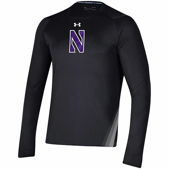 Men's Under Armour Black Northwestern Wildcats 2021 Sideline Training Performance Long Sleeve T-Shirt 3 Men's Under Armour Black Northwestern Wildcats 2021 Sideline Training Performance Long Sleeve T-Shirt - Image 3