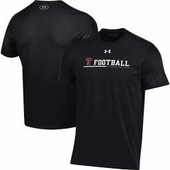Men's Under Armour Black Texas Tech Red Raiders 2022 Sideline Football Performance Cotton T-Shirt