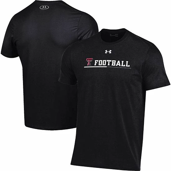Men's Under Armour Black Texas Tech Red Raiders 2022 Sideline Football Performance Cotton T-Shirt 2 Men's Under Armour Black Texas Tech Red Raiders 2022 Sideline Football Performance Cotton T-Shirt - Image 2