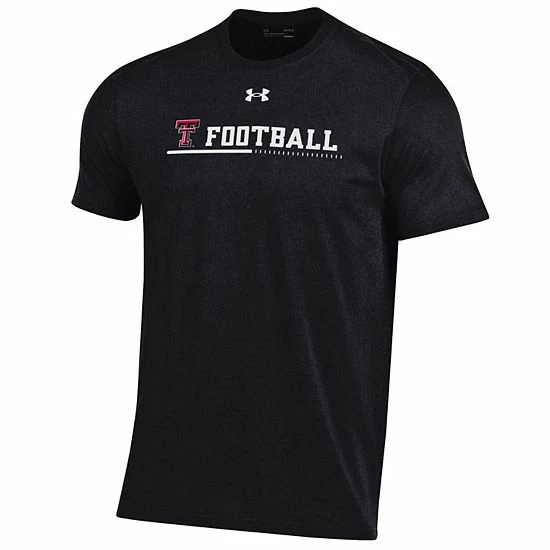 Men's Under Armour Black Texas Tech Red Raiders 2022 Sideline Football Performance Cotton T-Shirt 3 Men's Under Armour Black Texas Tech Red Raiders 2022 Sideline Football Performance Cotton T-Shirt - Image 3