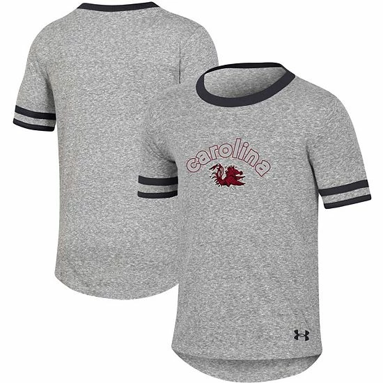 Girls Youth Under Armour Heathered Gray South Carolina Gamecocks Siro Slub Novelty T-Shirt 1 Girls Youth Under Armour Heathered Gray South Carolina Gamecocks Siro Slub Novelty T-Shirt