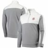 Men's Under Armour White Wisconsin Badgers Game Day All Day Fleece Half-Zip Jacket