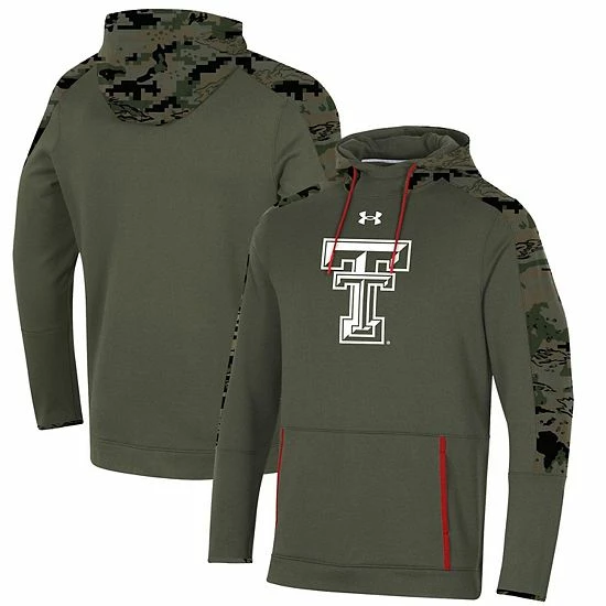 Men's Under Armour Olive Texas Tech Red Raiders Freedom Pullover Hoodie 1 Men's Under Armour Olive Texas Tech Red Raiders Freedom Pullover Hoodie
