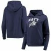Women's Under Armour Navy Navy Midshipmen All Day Team Fleece Pullover Hoodie