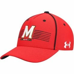 Youth Under Armour Red Maryland Terrapins Blitzing Accent Performance Adjustable Hat