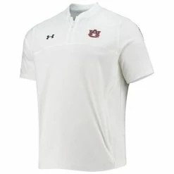Men's Under Armour White Auburn Tigers 2021 Sideline Motivate Short Sleeve Quarter-Zip Polo -Under Armour SHOP unnamed file 12695