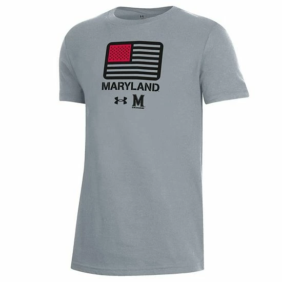 Youth Under Armour Heathered Gray Maryland Terrapins Freedom Performance T-Shirt 2 Youth Under Armour Heathered Gray Maryland Terrapins Freedom Performance T-Shirt - Image 2