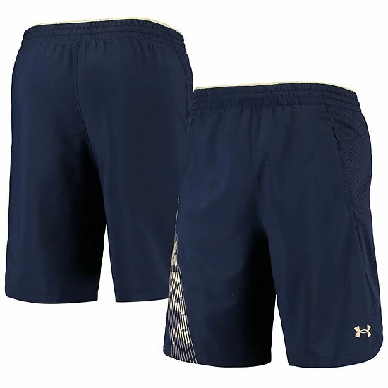 Men's Under Armour Navy Navy Midshipmen 2021 Sideline Woven Shorts 1 Men's Under Armour Navy Navy Midshipmen 2021 Sideline Woven Shorts