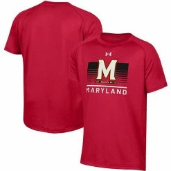 Youth Under Armour Red Maryland Terrapins Gradient Effect Tech Raglan T-Shirt