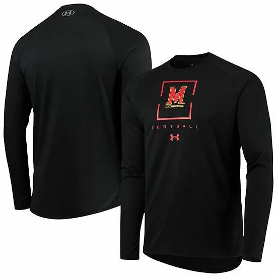 Men's Under Armour Black Maryland Terrapins Football Raglan Long Sleeve T-Shirt 1 Men's Under Armour Black Maryland Terrapins Football Raglan Long Sleeve T-Shirt