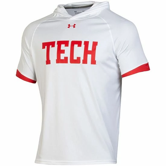 Men's Under Armour White Texas Tech Red Raiders On-Court Basketball Shooting Hoodie Raglan Performance T-Shirt 3 Men's Under Armour White Texas Tech Red Raiders On-Court Basketball Shooting Hoodie Raglan Performance T-Shirt - Image 3