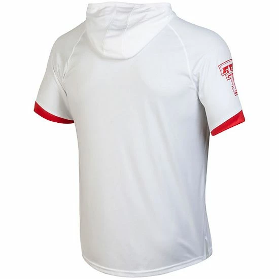 Men's Under Armour White Texas Tech Red Raiders On-Court Basketball Shooting Hoodie Raglan Performance T-Shirt 4 Men's Under Armour White Texas Tech Red Raiders On-Court Basketball Shooting Hoodie Raglan Performance T-Shirt - Image 4