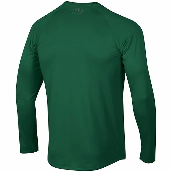 Men's Under Armour Green Colorado State Rams Logo Stripe Performance Raglan Long Sleeve T-Shirt 4 Men's Under Armour Green Colorado State Rams Logo Stripe Performance Raglan Long Sleeve T-Shirt - Image 4