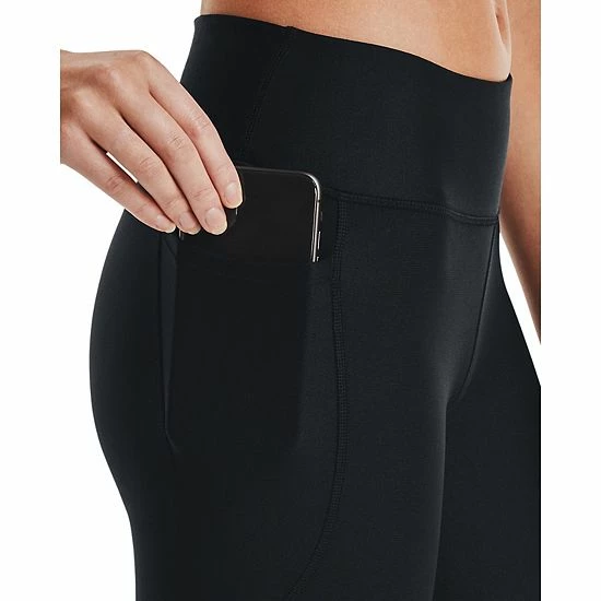 Women's Under Armour HeatGear® Mid-Rise Leggings Charcoal Heather 3 Women's Under Armour HeatGear® Mid-Rise Leggings Charcoal Heather - Image 3