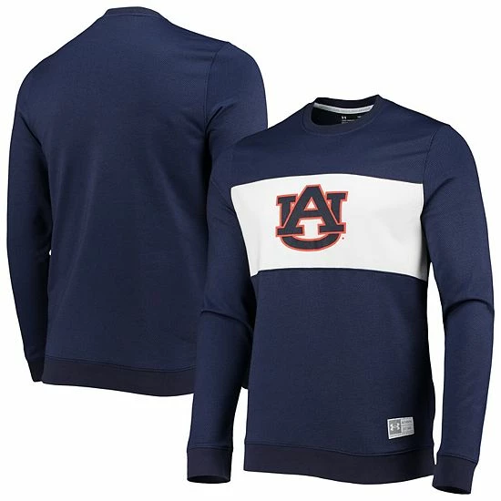 Men's Under Armour Navy Auburn Tigers Game Day All Day Pullover Sweatshirt 2 Men's Under Armour Navy Auburn Tigers Game Day All Day Pullover Sweatshirt - Image 2