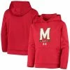 Men's Under Armour Red Maryland Terrapins Logo Pullover Hoodie