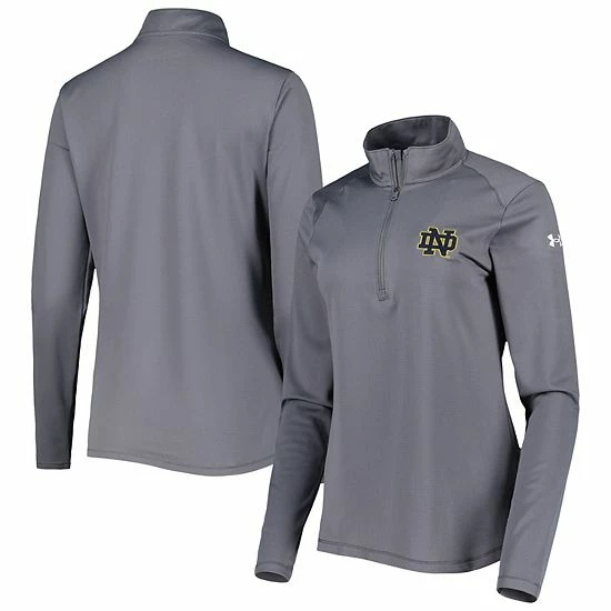 Women's Under Armour Charcoal Notre Dame Fighting Irish Tech Mesh Performance Quarter-Zip Jacket 2 Women's Under Armour Charcoal Notre Dame Fighting Irish Tech Mesh Performance Quarter-Zip Jacket - Image 2