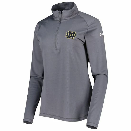 Women's Under Armour Charcoal Notre Dame Fighting Irish Tech Mesh Performance Quarter-Zip Jacket 3 Women's Under Armour Charcoal Notre Dame Fighting Irish Tech Mesh Performance Quarter-Zip Jacket - Image 3