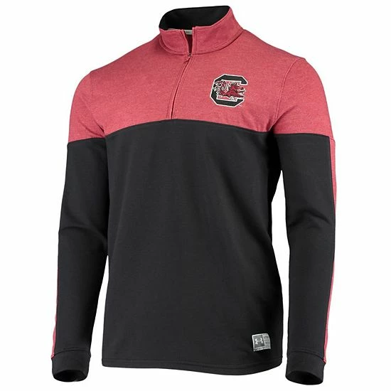 Men's Under Armour Black/Garnet South Carolina Gamecocks Gameday Quarter-Zip Jacket 3 Men's Under Armour Black/Garnet South Carolina Gamecocks Gameday Quarter-Zip Jacket - Image 3