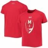 Youth Under Armour Red Maryland Terrapins 2022 Sideline Football Icon Tech Raglan Performance T-Shirt