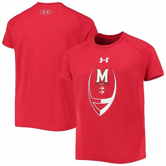 Youth Under Armour Red Maryland Terrapins 2022 Sideline Football Icon Tech Raglan Performance T-Shirt 1 Youth Under Armour Red Maryland Terrapins 2022 Sideline Football Icon Tech Raglan Performance T-Shirt
