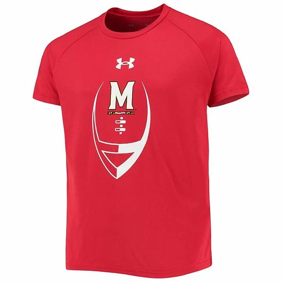 Youth Under Armour Red Maryland Terrapins 2022 Sideline Football Icon Tech Raglan Performance T-Shirt 3 Youth Under Armour Red Maryland Terrapins 2022 Sideline Football Icon Tech Raglan Performance T-Shirt - Image 3