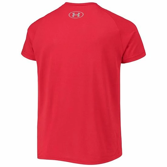 Youth Under Armour Red Maryland Terrapins 2022 Sideline Football Icon Tech Raglan Performance T-Shirt 4 Youth Under Armour Red Maryland Terrapins 2022 Sideline Football Icon Tech Raglan Performance T-Shirt - Image 4