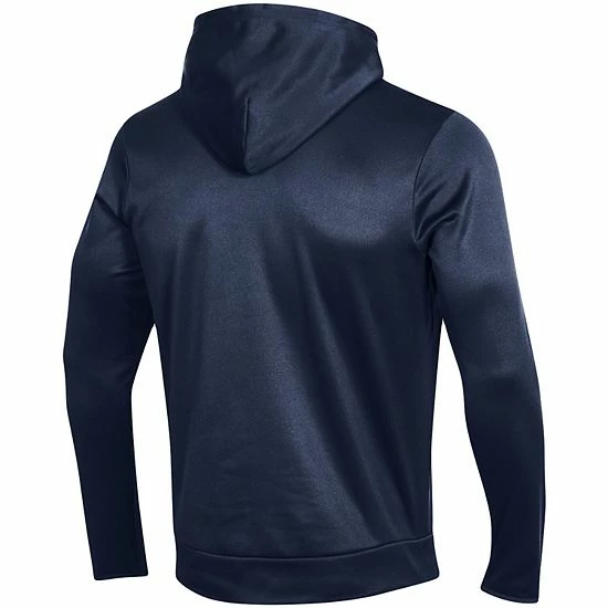 Men's Under Armour Navy Auburn Tigers Logo Lockup Fleece Performance Pullover Hoodie 4 Men's Under Armour Navy Auburn Tigers Logo Lockup Fleece Performance Pullover Hoodie - Image 4