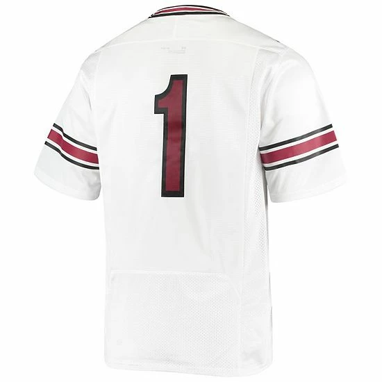 Men's Under Armour #1 White South Carolina Gamecocks Premiere Football Jersey 4 Men's Under Armour #1 White South Carolina Gamecocks Premiere Football Jersey - Image 4