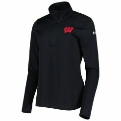 Women's Under Armour Black Wisconsin Badgers Tech Mesh Performance Quarter-Zip Jacket -Under Armour SHOP unnamed file 12837