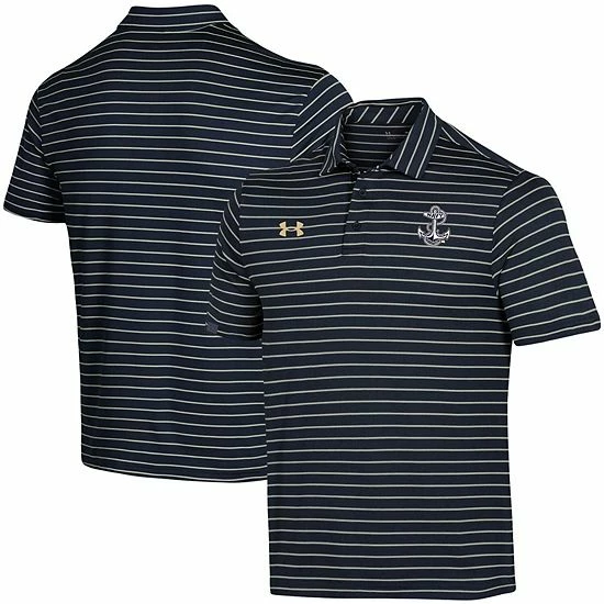 Men's Under Armour Navy Navy Midshipmen Early Season Coaches Sideline Polo 1 Men's Under Armour Navy Navy Midshipmen Early Season Coaches Sideline Polo