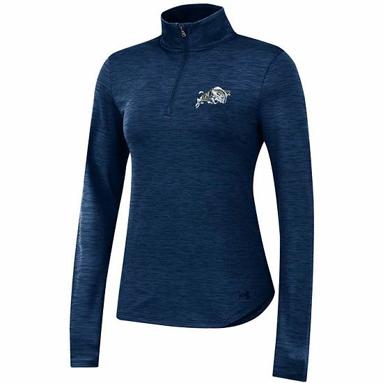 Women's Under Armour Navy Navy Midshipmen Vent Space-Dye Performance Quarter-Zip Jacket 3 Women's Under Armour Navy Navy Midshipmen Vent Space-Dye Performance Quarter-Zip Jacket - Image 3